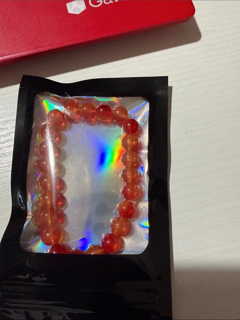 Kids Stretch Bead Bracelet Duo - Red & Yellow